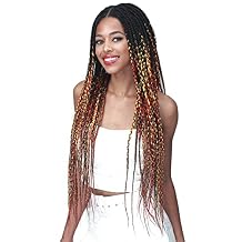 BOBBI BOSS Synthetic Hair 13x5 Frontal Lace Wig - MLF623 KNOTLESS BOX BRAID 30, Natural Style Wig, Hand-Crafted Knotless Triangle Braid 1