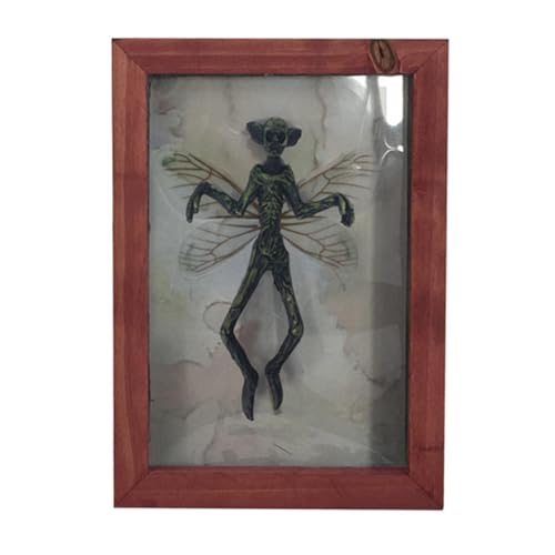 Mummy Specimen Picture Frame – Gothic Resin Wall Display, Creepy Collectible Frame | Vintage Curiosity Artwork, Spooky Taxidermy Decor Object for Gallery, Cabinet or Occult Home Styling, Paranormal Sc