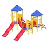 VICASKY 1 Set Spielzeugrutsche Puppenhaus Miniatur Miniatur Spielplatz Modell Desktop Kleine Spielplatz Modelle Puppenhaus Dekoration Mini Spielplatz Mini