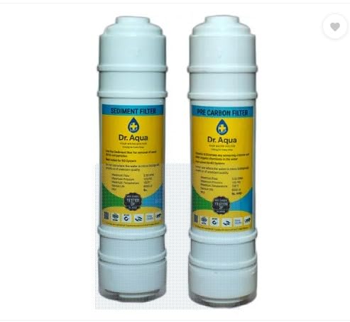 by Dr. Aqua RO Water Purifier Filter Set of 2 | Sediment + Pre Carbon Cartridge Media Filter Cartridge (2, Pack of 1)-picture-16