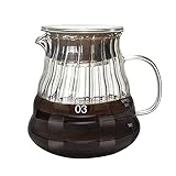 800ml/27oz V60 Coffee Server, Glass Range Coffee Carafe, Stovetop Safe Coffee Pot For Pour Over...
