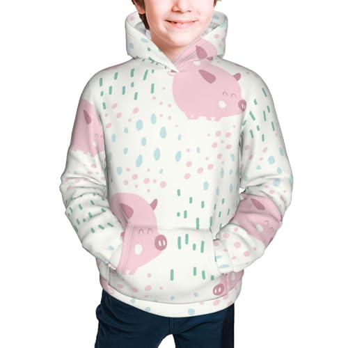 Cute Pigs Kids Pullover Hoodies Boys Sweatshirts Girls Athletic Clothes with Pocket2