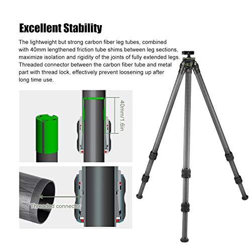 Sunwayfoto T2830CS-L 145 cm statyw z włókna węglowego do polowania, rura 28 mm, 3-sekcje, obciążenie 20 kg