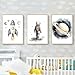 Ueiwffzo 3er Poster Set Bilder Kinderzimmer, Cartoon Astronaut Rakete Planet Wandbilder ohne Rahmen, Niedliche Wanddeko f&uuml;r Babyzimmer Wohnzimmer Kinderzimmer (A,30 x 40 cm)
