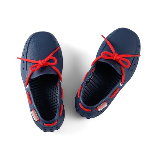 Image of People Footwear Senna Kids - Waterproof Slip-On Rubber Loafers, Lightweight Durable Boat Shoes for Boys & Girls, Non-Slip Water Shoes for Outdoors