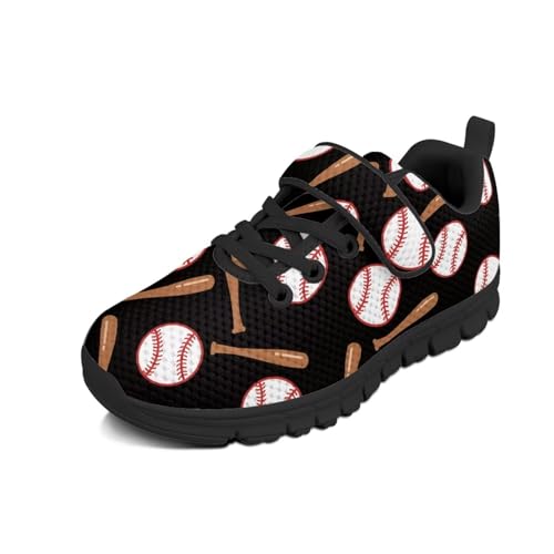 Kids Shoes, Boys Girls Sneakers Lightweight Athletic Walking/Running Tennis Shoes(Little Kid/Big Kid) Baseball Pattern