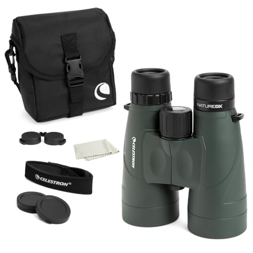 Celestron - Nature DX 12x56 Binoculars – Powerful and Bright for Long-Range Viewing – 56mm Objective Lenses – 12x Magnification – Fully Multi-Coated – Waterproof and Fogproof – Tripod Adaptable by Celestron - Used condition - US$129.00