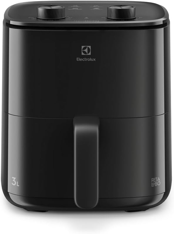 Air Fryer Electrolux por Rita Lobo 3L Preta Efficient c/Desligamento Automático 1200W (EAF05) 220V
