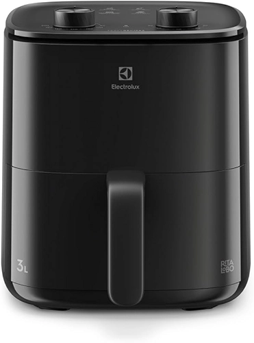 Air Fryer Electrolux por Rita Lobo 3L Preta Efficient c/Desligamento Automático 1200W (EAF05) 127V