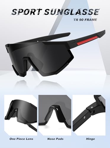 Sport Sunglasses Sunglasses for Mens, Beach Vcation Essentials,58mm UV 400 Protection Lens Sunnies(2316)4