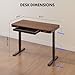 FLEXISPOT Comhar Electric Standing Desk with Storage Drawer Desktop & Adjustable Frame w/USB Charge Ports, Home Office Sit Stand Computer Desk (Dark Walnut/Black, Wood)
