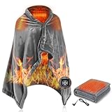 Favoreal 電気毛布 速暖 電気ブランケット 掛け敷き兼用 140cmx80cm 電気敷き毛布6way ヒーター内蔵 USB給電式 3段階温度調節【2025年新 大判サイズ 省エネ】電気膝掛け 掛け 肩掛け毛布 均一加熱 暖房器具 洗える オフィス アウトドア 車中泊 防寒対策 秋冬用 ダークグレー