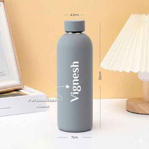Image of Giftana 3 in 1 Personalized Planner Diary, Pen & 500ml bottle Set (Grey)