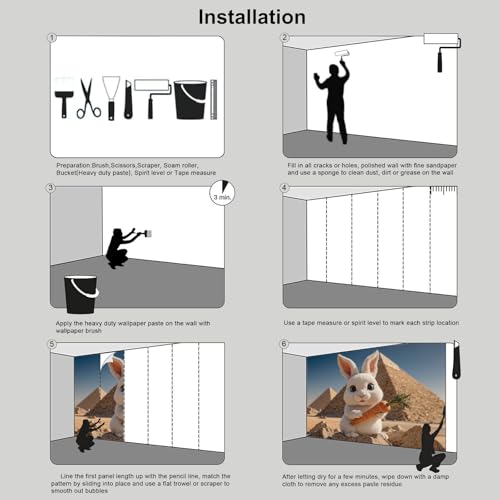 Papier peint panoramique anti-reflet pour cacher défauts mur - 8