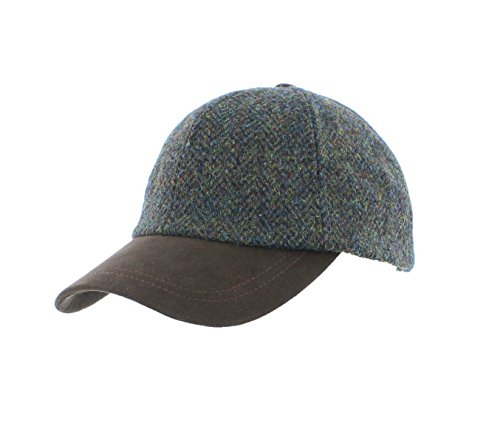 Failsworth Harris Tweed Baseball Cap (Green (Pattern 2016))
