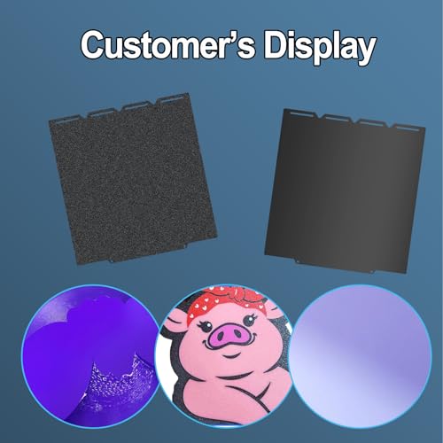 Image of 270x270mm Double-Sided PEI Build Plate for Snapmaker U1, Black Smooth & Textured Flexible Spring Steel Plate, PLA PLA+ TPU Low Temp Printing Bed