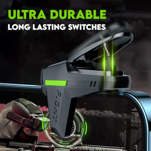 Image of SpinBot BattleMods Apex | Mobile Gaming Triggers | Zero Lag Response | 5X Faster with Capacitive Conduction | for BGMI /Free Fire Max /COD Mobile - (Black & Grey)