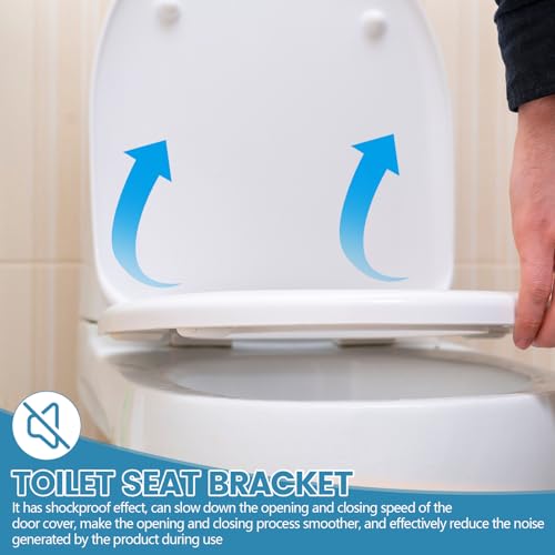 2 Set Universal Wc Sitz Halterung, Softclose Wc Sitz Befestigung Scharniere Ersatzteile, Soft Close Toilettensitz Befestigungsset Metallscharniere für Feste Toilettensitzteile Zu Installieren