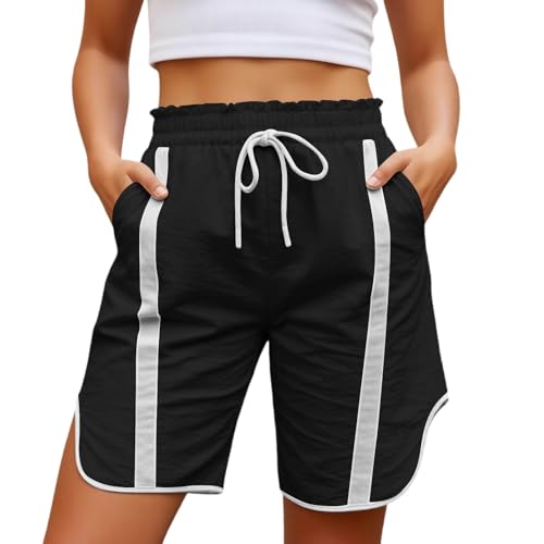 Short court ample sport décontracté vêtement fitness noir