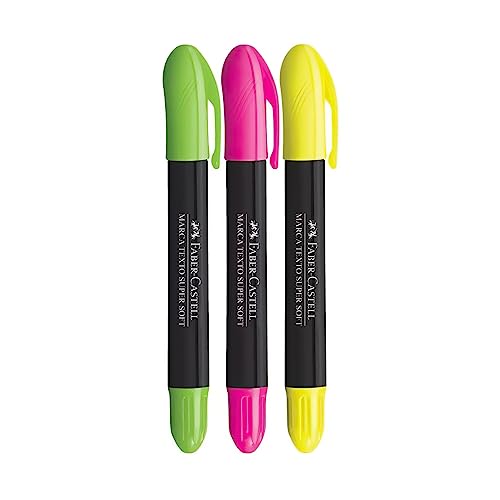 Kit Com 3 Caneta Marca Texto Gel, Supersoft, Colorido, Escolar, Para Bíblia, Livro, Vade Mecum, Estu