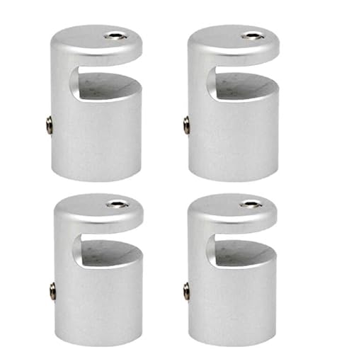 Aluminum Alloy Edge Grips & Clips Sign Standoffs Hardware,Spacer Mount for Glass, Wood or Metal Panels (D25xH37mm)-Pack of 4units SDHS-0011L