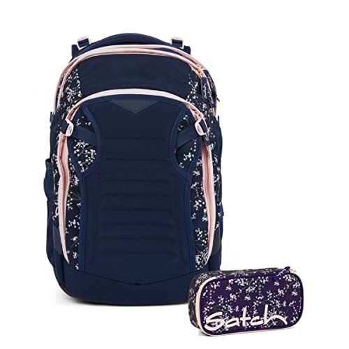 Satch Match Schulrucksack Set 2tlg. mit Schlamperbox (Bloomy Breeze)