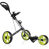 GEMACHT FÜR DAUERHAFTE: Golfwagen, Golfwagenzubehör besteht aus hochbelastbarem Aluminiumrahmenkonstruktionsmaterial und ist mit oberen unteren Halterungen mit elastischem Riemen ausgestattet, der jede Größe von Golftaschen und Golfschlägern befestigen kann. Ideales Golfzubehör für Männer.