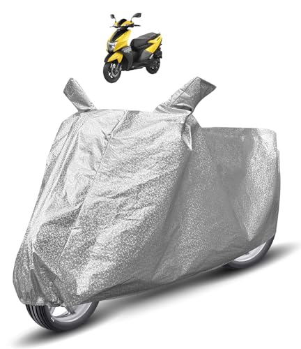 Image of Auto Hub Waterproof Scooty Cover Compatible with TVS Ntorq Dustproof, UV Protection Two Wheeler Scooty NTORQ Cover - Metallic Silver