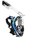 Deep Sea O2 | Only Full Face Snorkel Mask Designed to Protect Against Dangerous CO2 Build-Up | Panoramic View | Soft Nose for Diving | Anti-Fog | Camera Mount | Universal Size- Kids to Adult | Blue