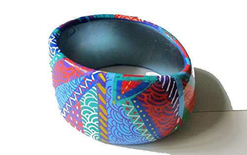 Bracelet manchette peint à la main, un éclat d'art à porter - 7