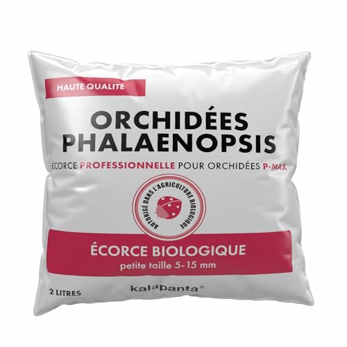 Kalapanta – Substrat Professionnel pour orchidées Phalaenopsis, 2 litres, écorce de pin Maritime 5–15 mm, 100 % Naturelle, prêt à l’Emploi, écologique