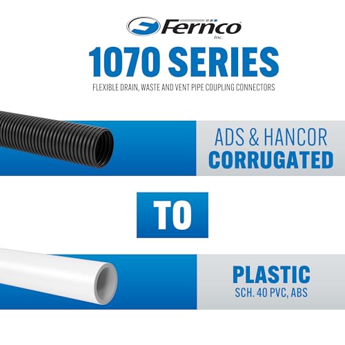 Fernco P1070-66 Flexible PVC Corrugated Pipe Coupling for ADS and Hancor Corrugated to Plastic Plumbing Connections by Fernco - Image 2