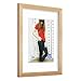 RPJC 11x14 inch Picture Frame Made of Solid Wood and High Definition Glass Display Pictures 8x10 with Mat or 11x14 Without Mat for Wall Mounting Photo Frame Natural