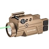 Aluminum 600 Lumens Light Green Laser Combo for Taurus G2c G3C with Strobe Function, Pistol Laser Sight and Weapon Light Fits for Picatinny Rail & Full Compact Rail, TypeC Rechargeable - Gold Shell