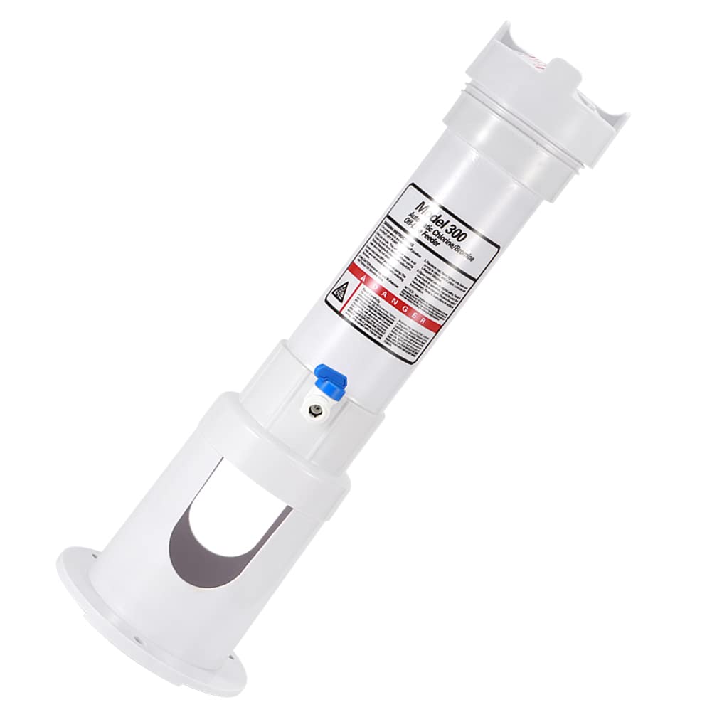 Dispenser di Cloro per Piscine, Distributore Automatico di Compresse Chimiche per la Pulizia della Piscina con Valvola di Controllo Chiusa