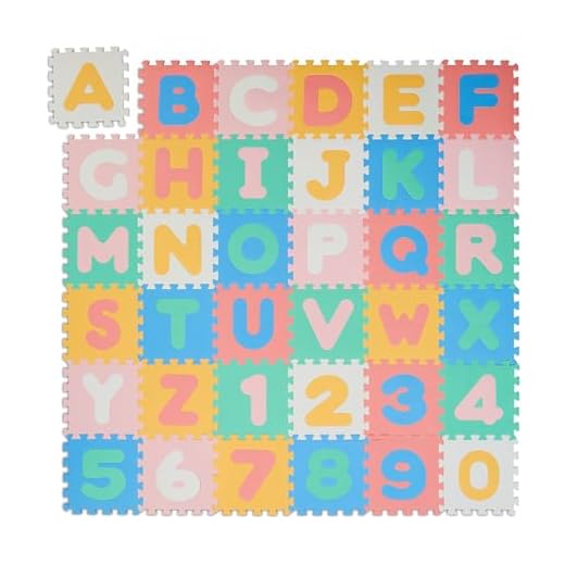 Relaxdays Puzzlematte ABC und Zahlen, 36 Teile, Spielmatte Kinder, B x T: 171 x 171 cm, BPA-frei, Schaumstoff, bunt