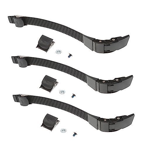 Milisten Roller Skate Accessories 3 Pack Buckle Straps for Shoe Roller Skates (Black)