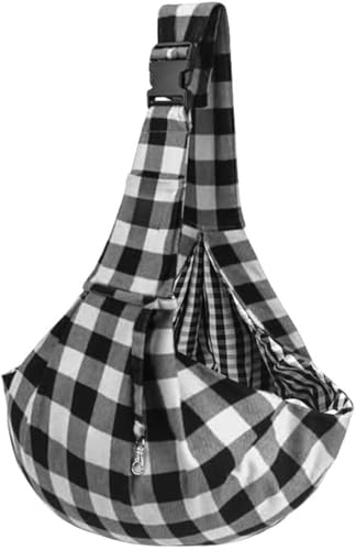 Ladfrol ペットスリング ペット バッグ 抱っこ紐 犬猫兼用 小型犬 キャリーバッグ 肩パッド 底板付き メッシュネット 飛び出し防止用ストラップ付 安全ロープ付き 調節可能 (02)