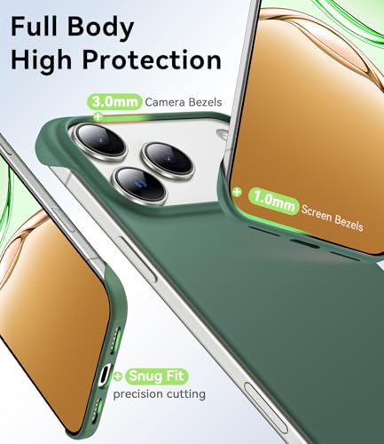 Coque iPhone 17e verte rigide et fine - Protection iPhone 16e mat - 6