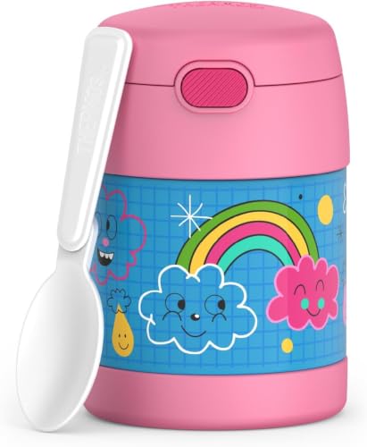 Image of THERMOS FUNTAINER 10 Ounce Stainless Steel Vacuum Insulated Kids Food Jar with Spoon, Sketchbook (Pack of 6)