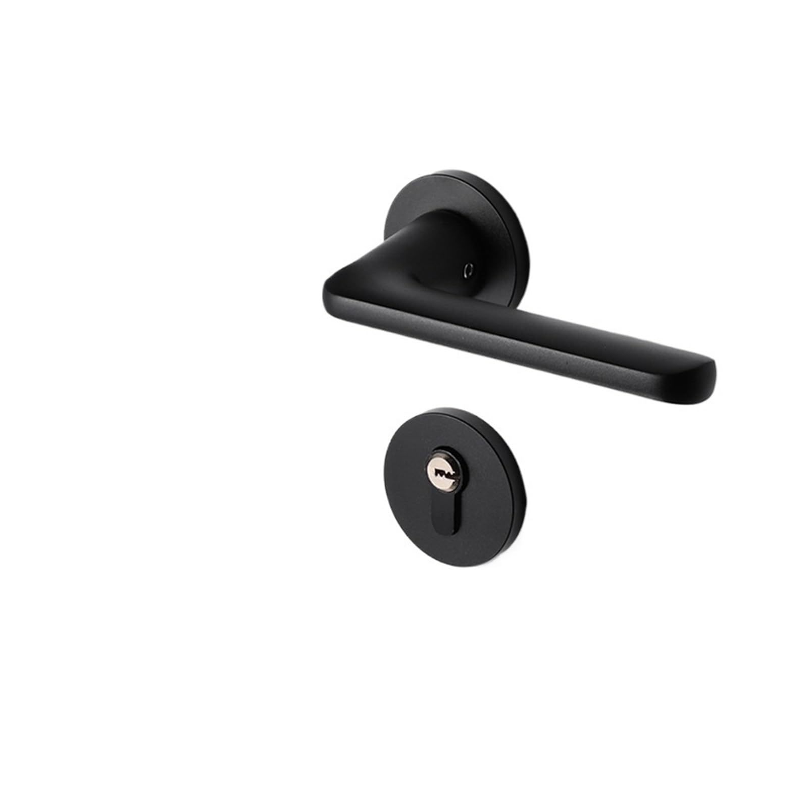 NYRXRYTCA Black Silent Interior Door Handle Bedroom Door Lock Interior Door Lock Silent Handle Lock Split Magnetic Wooden Door Lock(Type A door lock)