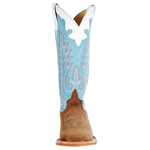 Anderson Bean Kids Coyote Sand Vamp Sky Blue Sensation Cowboy Boot Brown2