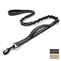 rabbitgoo Tactical Dog Training Leads for Medium Large Dogs, Bungee Lead Rope with 2 Padded Anti Pull Control Handles for Military Dog Training and Walking, Quick Lock & Release, Safety & Comfort