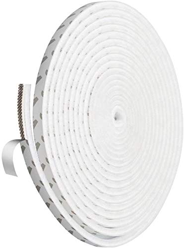 Preisvergleich Produktbild 9 * 5 mm selbstklebende Bürstendichtung, winddichte Dichtung, Türbodendichtung, verwendet in Garderoben, Fenstern und Schiebetüren. Höhe 5mm Weiß, Grau, Braun (Weiß)