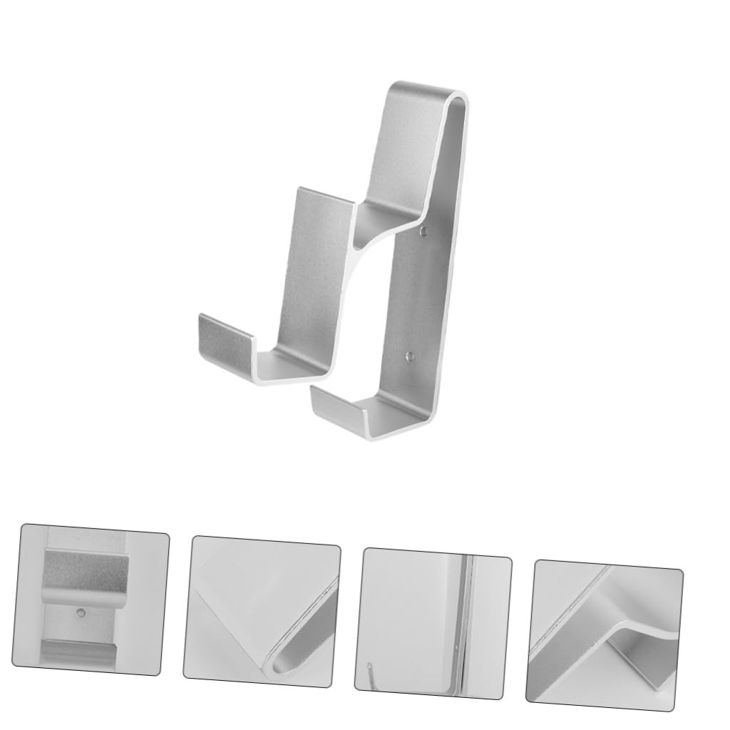 Toddmomy Staffa Parete per Cuffie Gaming in Lega di Alluminio Supporto per Auricolari da Muro o Scrivania, Argento