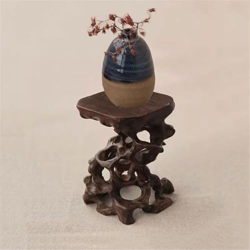 Support pour Bonsaï en Racine Sculptée Artisanal Base de Présentation Unique en Bois - 5