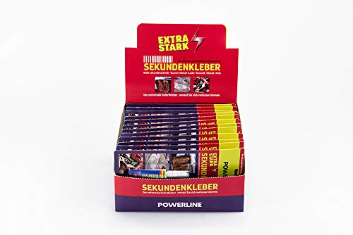 Preisvergleich Produktbild Sekundenkleber Extra Stark 36Stk. / 3g pro Tube / wasserfest transparent / Universale Sofortkleber im VK Display