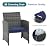 OC Orange-Casual 6 Piece Patio Furniture Conversation Set with Ottoman, Outdoor Grey Wicker Chair and Table Set, Balcony Furniture for Apartments, Navy Blue