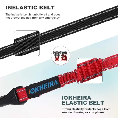 IOKHEIRA Hunde Sicherheitsgurt für Auto (Rot)
