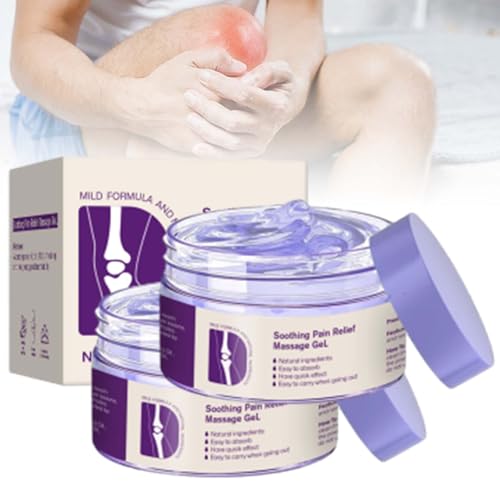 Kreain 2 Joint Pain Relief Purple Gel, Kresin Joint Pain Gel Natural Turmeric Extract, alívio calmante para joelhos, costas, pescoço, mãos e pés (2)